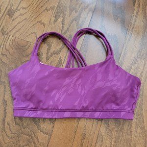 Gap Fit Eclipse Sports Bra -  Purple Print - Size M Medium